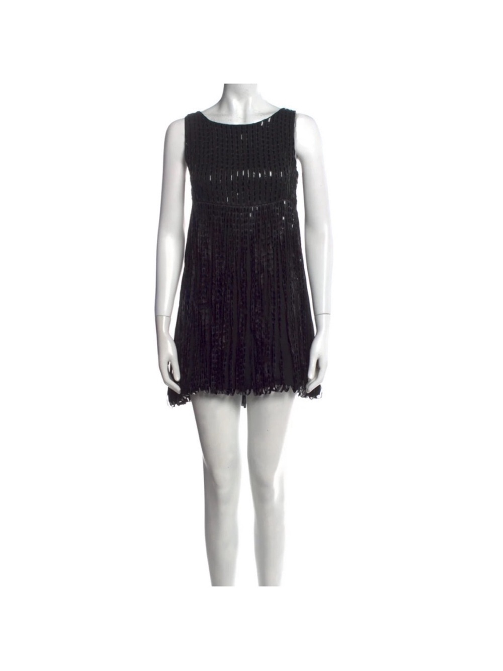 Alice + Olivia Black 100 % Georgette Silk Sequin Bubble Dress Vintage Y2K